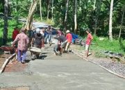 Anggaran Rp 107 Juta digunakan Pemdes Ranotongkor bangun rabat tanah beton jalan Wune