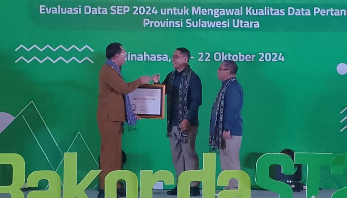 Bupati Noudy Tendean Terima Penghargaan IPS Kategori “Baik” dari BPS Sulut