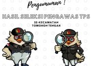 Pengumuman Hasil Seleksi PTPS Kecamatan Tomohon Tengah