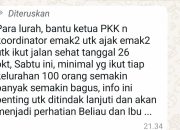 Terjadi dugaan mobilisasi massa oleh para Lurah dalam jalan sehat CSSR