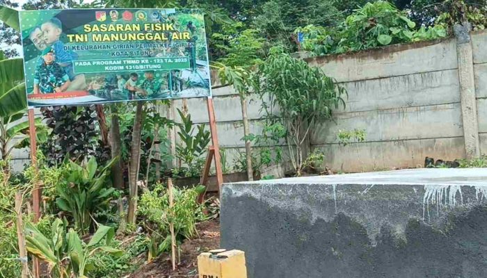 Hari ke-9 TMMD Kodim 1310/Btg, Sasaran Fisik Bak Air di Giper Capai 100%