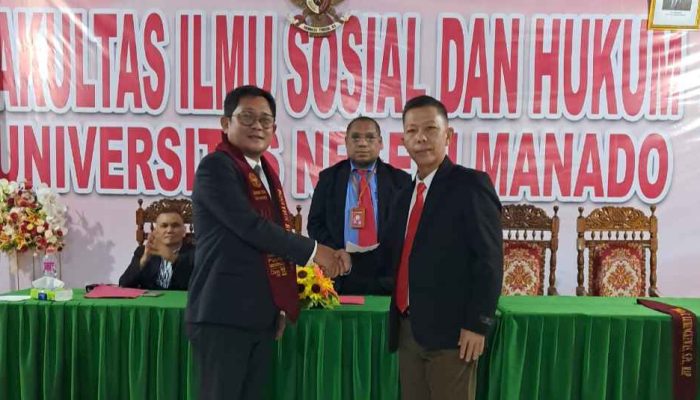 Sekda Bitung Pertahankan Tesis Smart City, Raih Cumlaude 3,98 di Unima