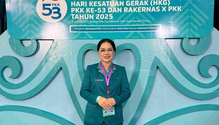 Ellen Honandar Hadiri Rakernas PKK X, Tegaskan Komitmen Menuju Indonesia Emas