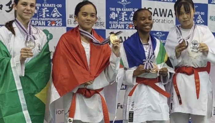 Karateka cantik asal Sulut ini raih emas bungkam dominasi Jepang dan Brazil di kejuaraan dunia karate