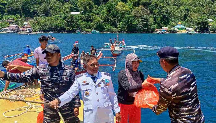 Guskamla Gelar Aksi Peduli Nelayan di Perairan Lembeh pada HUT ke-80 RI