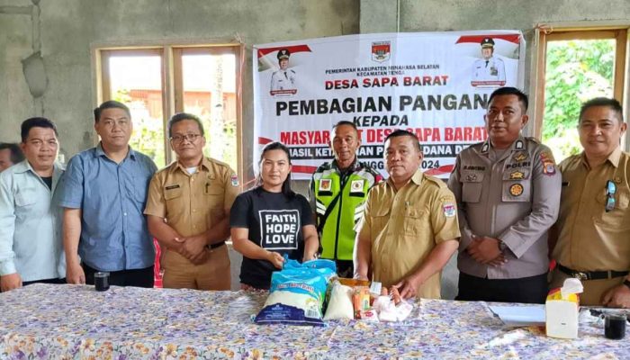Pemdes Sapa Barat Salurkan Program Ketahanan Pangan ke 360 Keluarga
