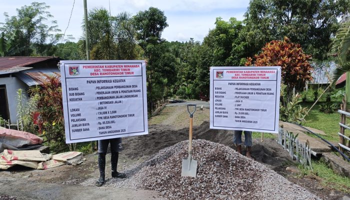 Terus tingkatkan infrastruktur desa, Pemdes Ranotongkor Timur lakukan betonisasi jalan dan plat duicker