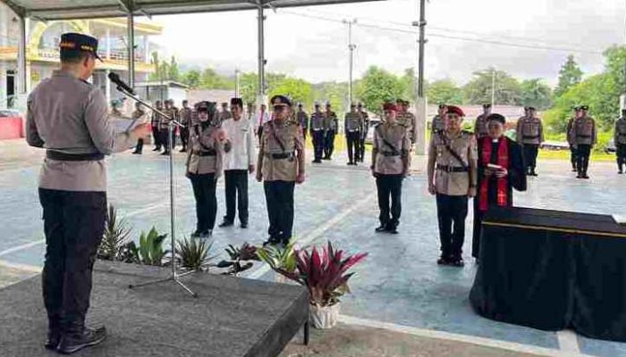 Kapolres Bitung Pimpin Sertijab Kasat Resnarkoba dan Pelantikan Kapolsek Matuari