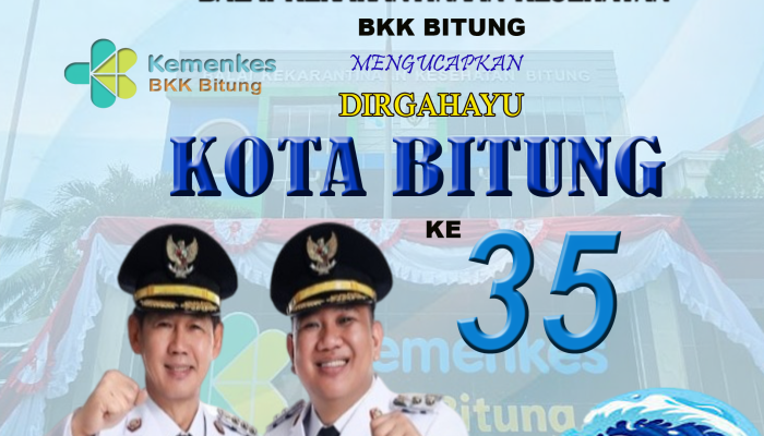 Kepala BKK Bitung Rivo Pandensolang Sampaikan Ucapan Selamat HUT ke-35 Kota Bitung: Wujudkan Kota Sehat dan Tangguh
