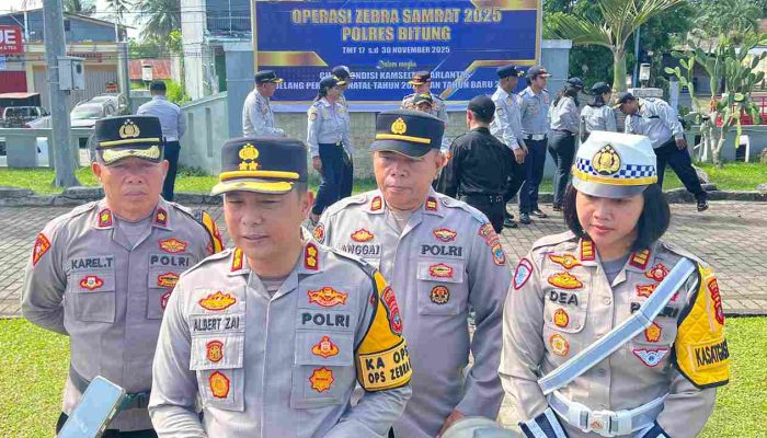 Polres Bitung Gelar Apel Operasi Zebra Samrat 2025, Fokus Pengamanan Jelang Nataru