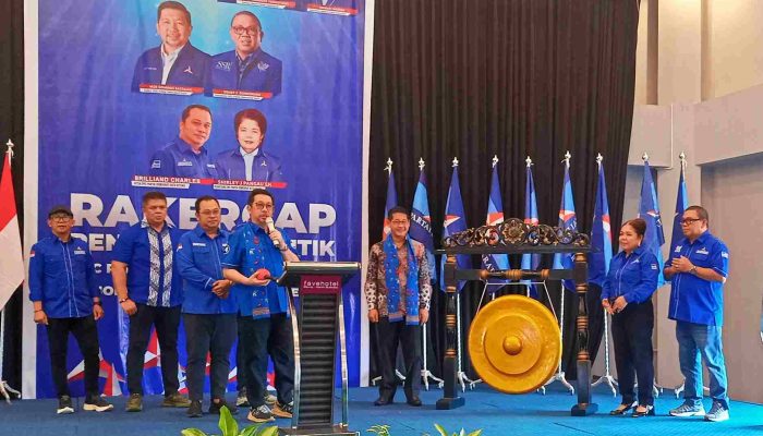 DPC Demokrat Bitung Gelar Rakercab, Dominus Bastian Dorong Penguatan Konsolidasi Kader
