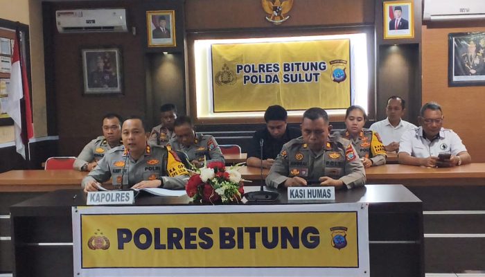 Polres Bitung Catat Gangguan Kamtibmas 2025 Menurun