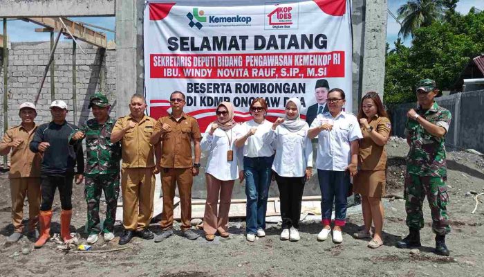 Kemenkop Monitoring Pembangunan Gerai Koperasi Desa Merah Putih di Ongkaw II