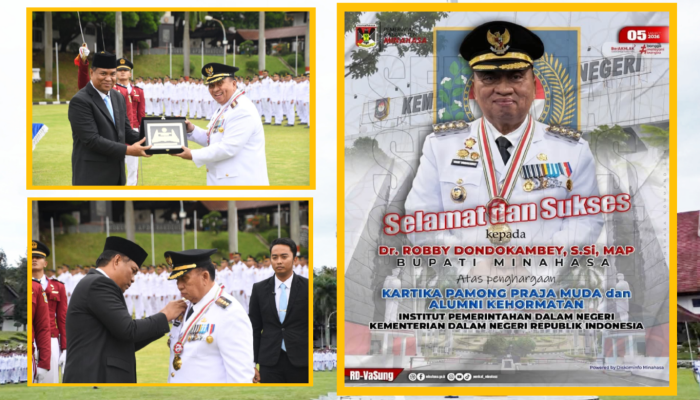 Bupati RD terima dua penghargaan dari IPDN yaitu Kartika Pamong Praja Muda dan Alumni Kehormatan
