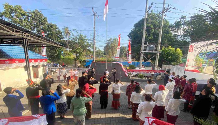 BKK Kelas II Bitung Gelar Upacara HUT ke-81 Kemerdekaan RI, Rivo Pandensolang Bertindak sebagai Inspektur