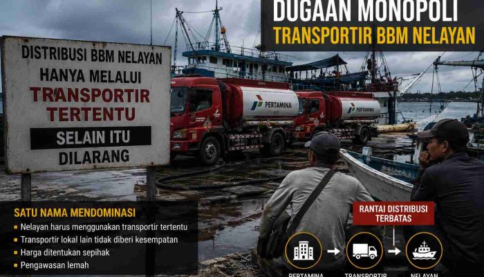 Distribusi BBM Nelayan Bitung Dipertanyakan, Transportir Lokal Soroti Dugaan Monopoli