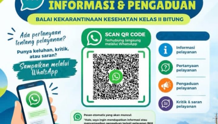 BKK Bitung Buka Berbagai Kanal Pengaduan Lewat Satu Pindai QR Code